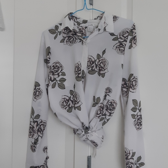 Floral Shirt Dress - Picture 1 of 5
